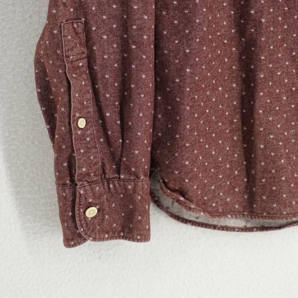 Allsaints Mens Shirt Button Up Long Sleeve Soft Twill Purple Cotton Size Medium - Picture 5 of 9